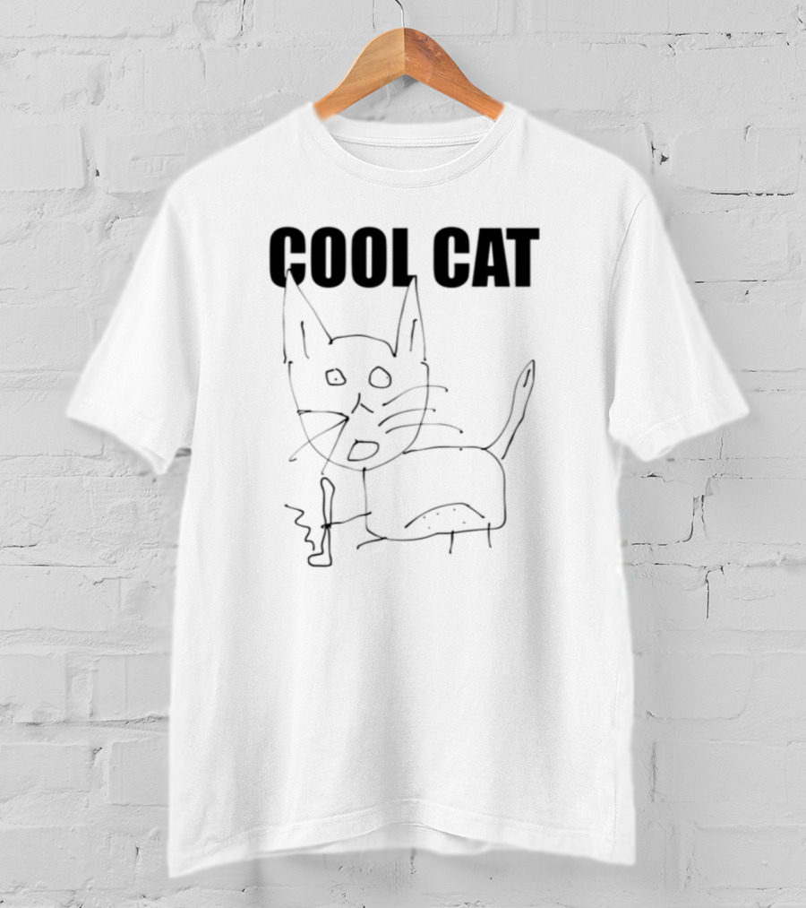 Jacob's Cool Cat Drawing Sketch Illustration T-Shirt
