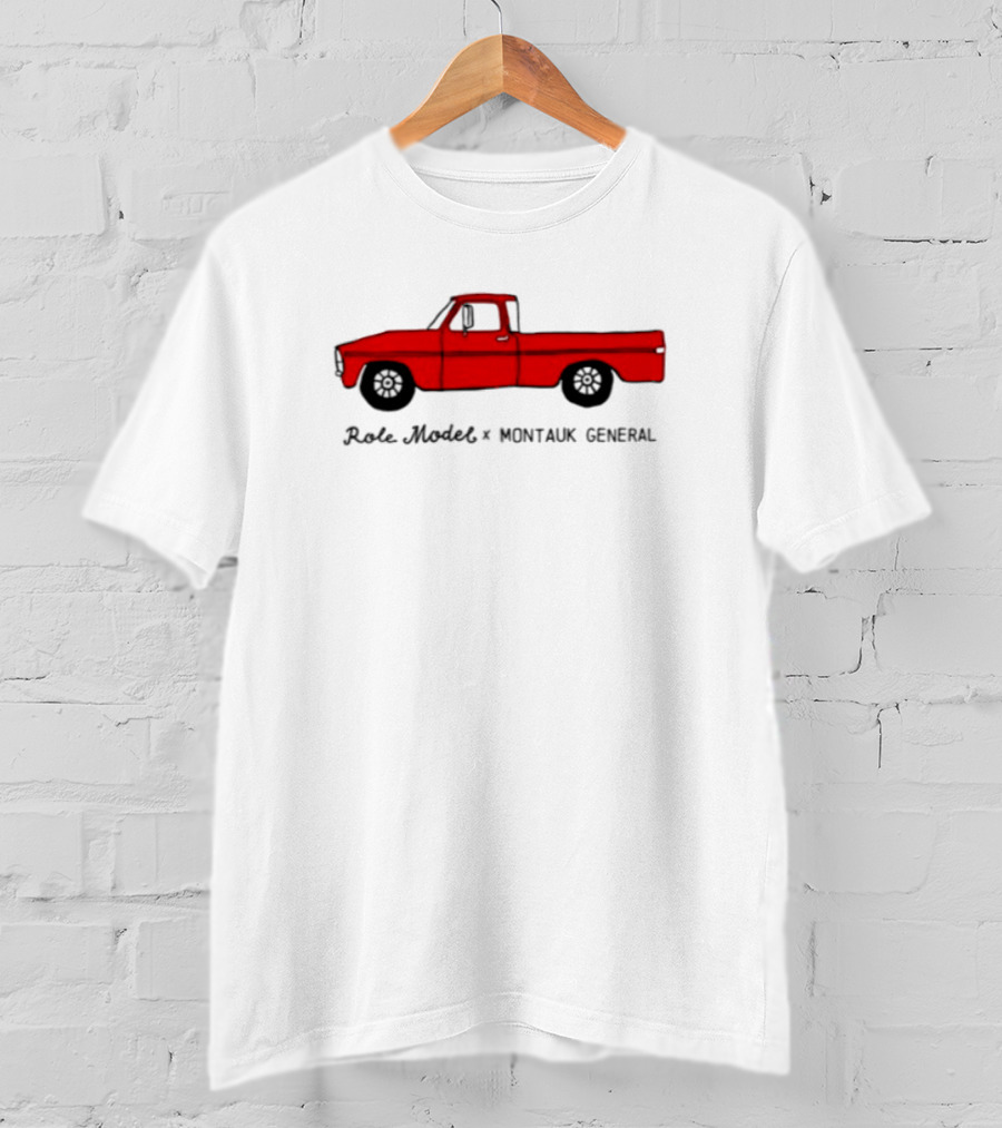 Montauk General X Role Model Red Pickup Truck Vintage Style T-Shirt