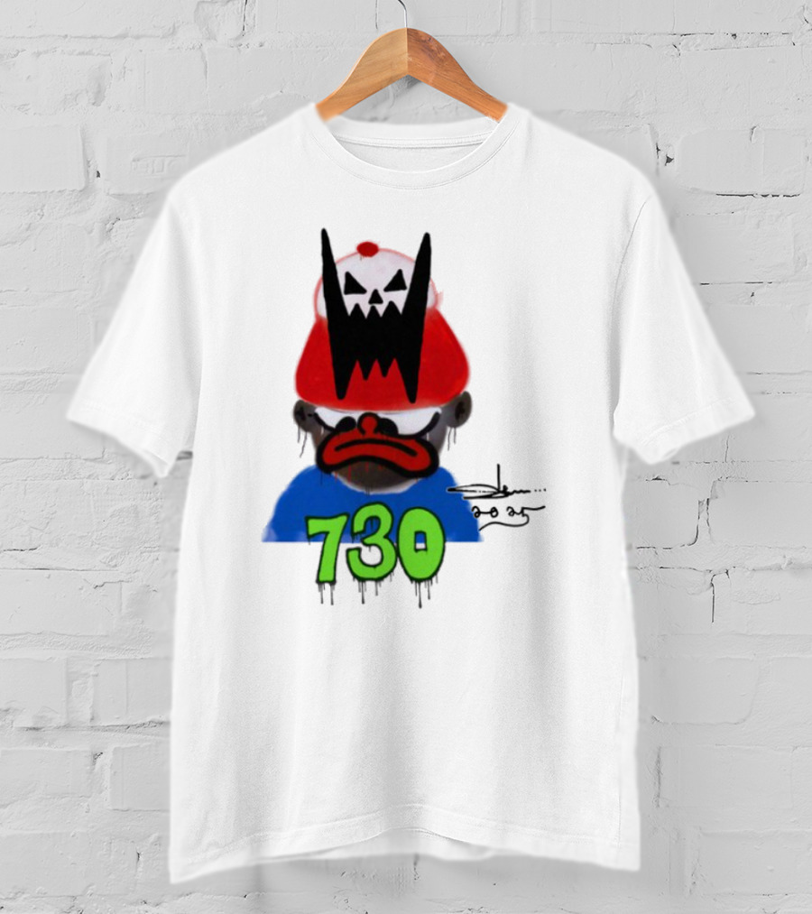Slawn X Asspizza 730 Masked Character With Red Hat T-Shirt