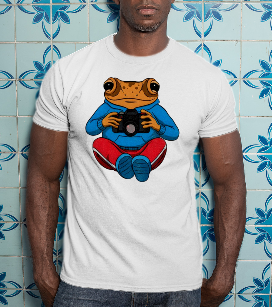 Bad Bunny Sapo Concho Frog With Camera Blue Red Pants T-Shirt