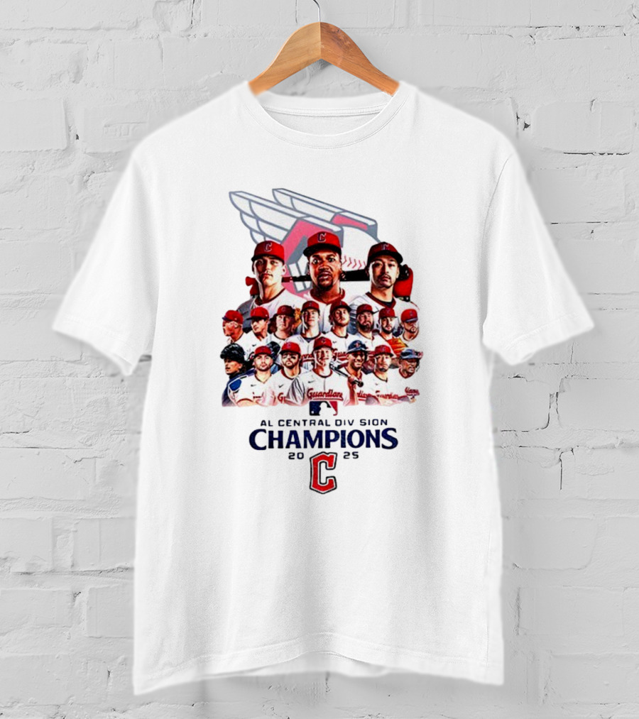 Cleveland Guardians 2025 AL Central Division Champions MLB Postseason T-Shirt