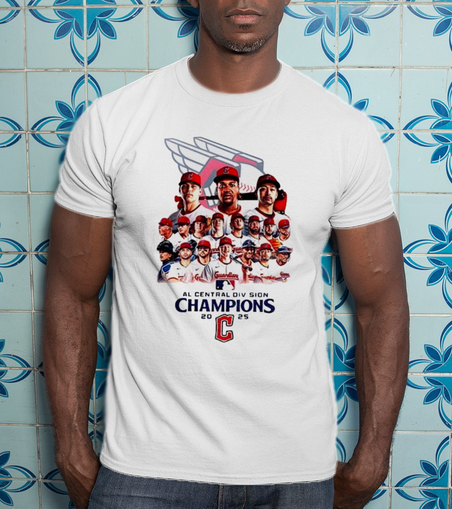 Cleveland Guardians 2025 AL Central Division Champions MLB Postseason T-Shirt
