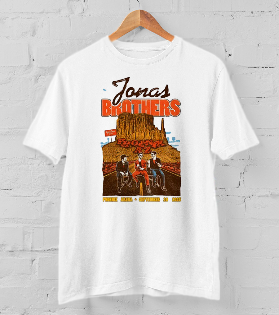 Jonas Brothers Phoenix Arena September 29 2025 Arizona Concert Cactus City Skyway T-Shirt