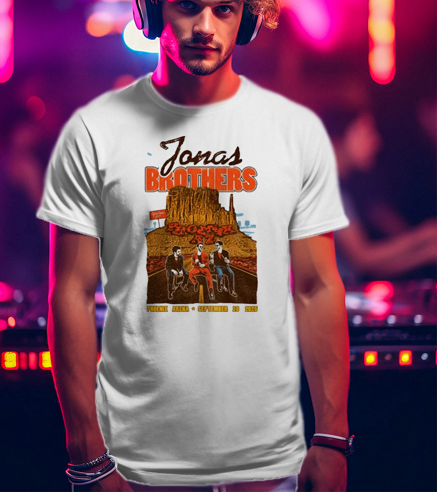 Jonas Brothers Phoenix Arena September 29 2025 Arizona Concert Cactus City Skyway T-Shirt