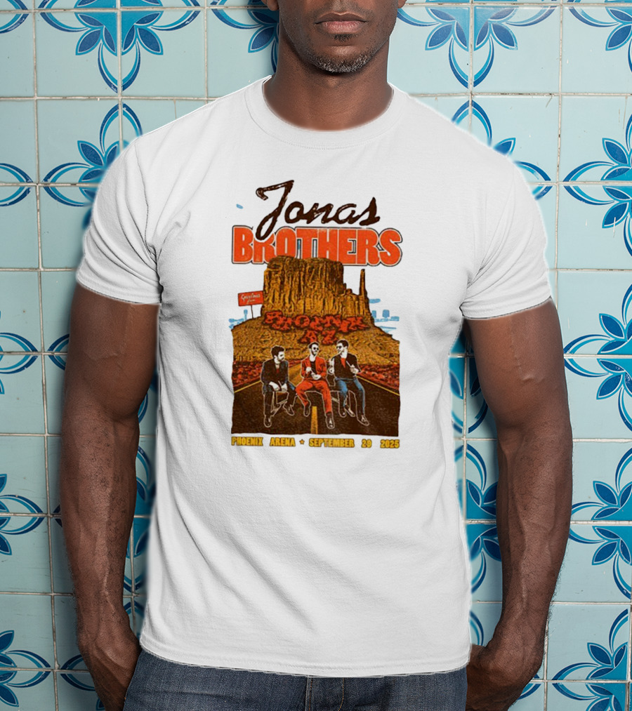 Jonas Brothers Phoenix Arena September 29 2025 Arizona Concert Cactus City Skyway T-Shirt
