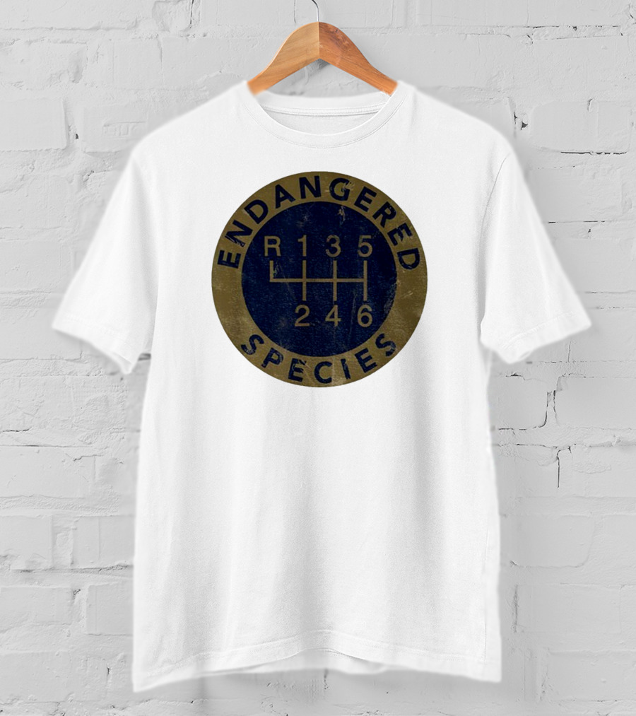 Endangered Species R 135246 Vintage Gear Shift Emblem T-Shirt