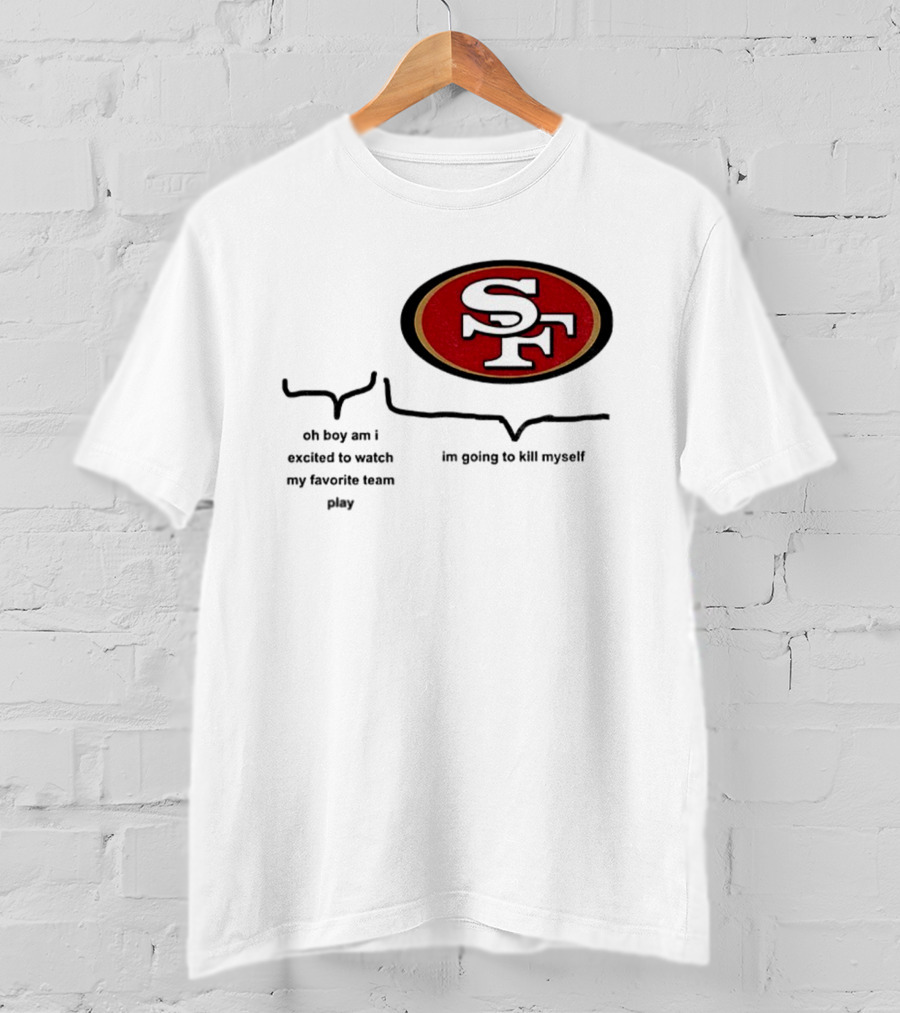 San Francisco 49ers NFL Football SF Oval Enthusiast Excitement T-Shirt