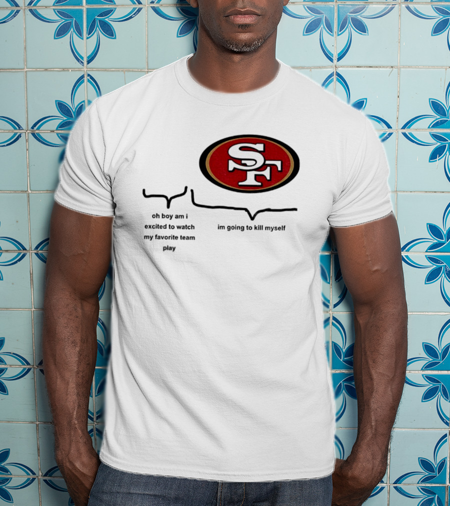 San Francisco 49ers NFL Football SF Oval Enthusiast Excitement T-Shirt