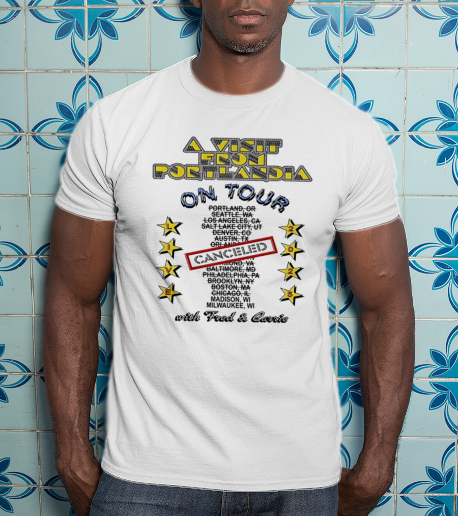 A Visit From Portlandia On Tour 2025 Fred And Carrie Wisconsin Live Show Stars T-Shirt