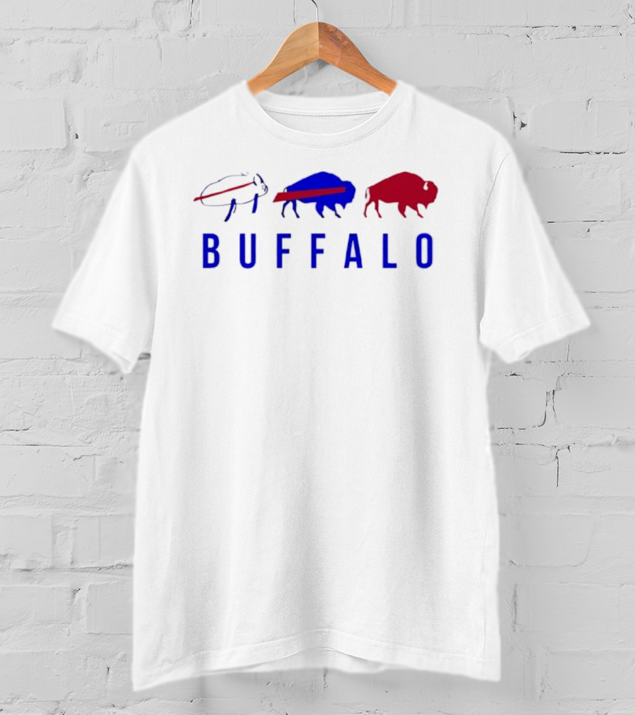 Buffalo Bills Evolution Vintage Retro Styles T-Shirt