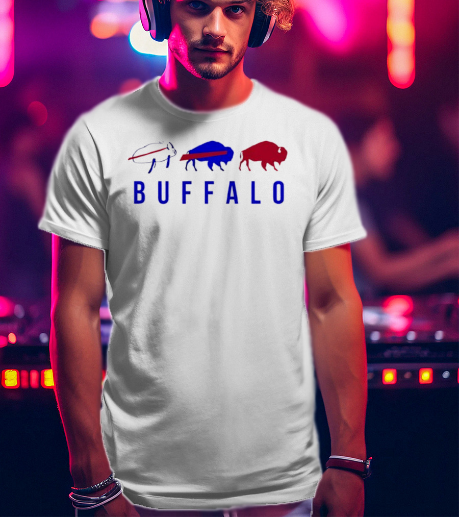 Buffalo Bills Evolution Vintage Retro Styles T-Shirt