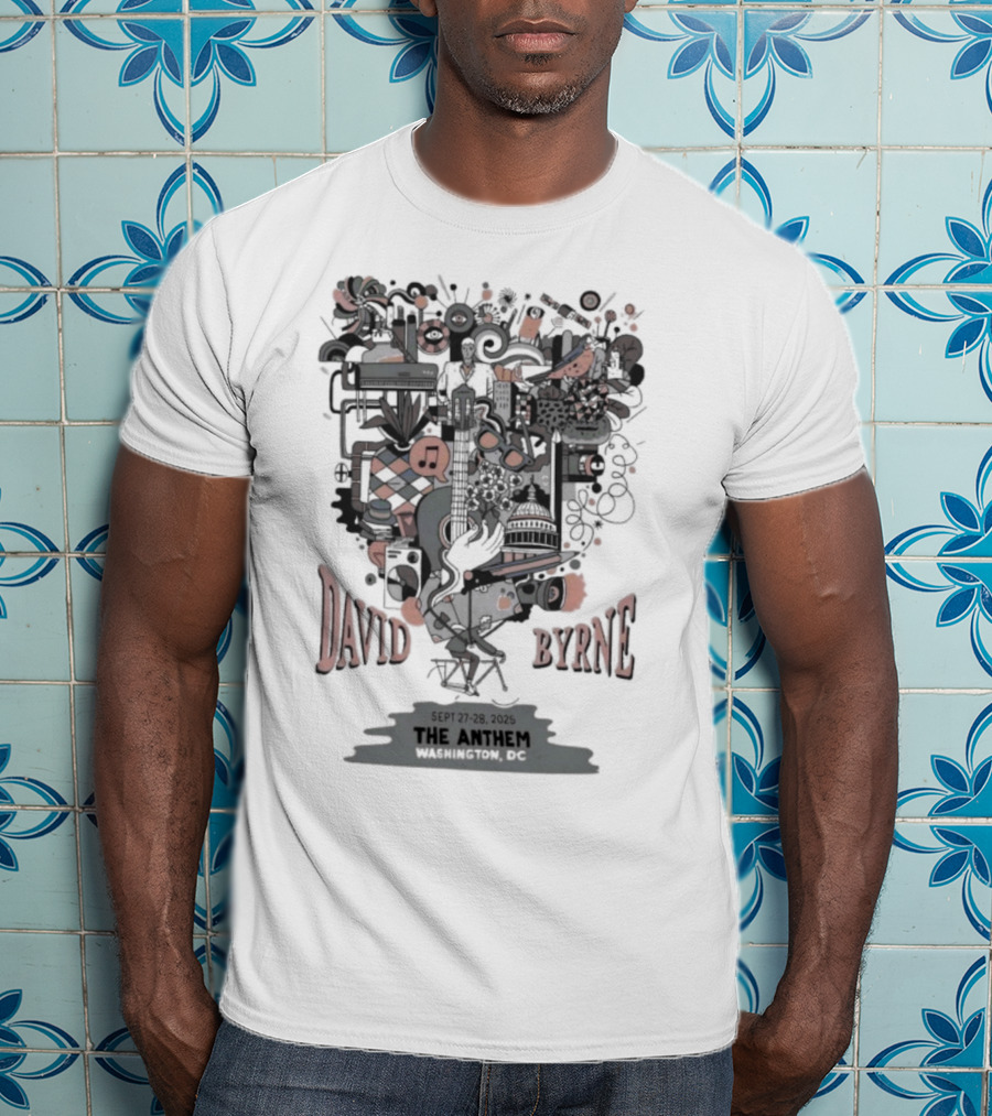 David Byrne The Anthem Event DC 2025 Sep 27 28 Retro Music Artistry T-Shirt