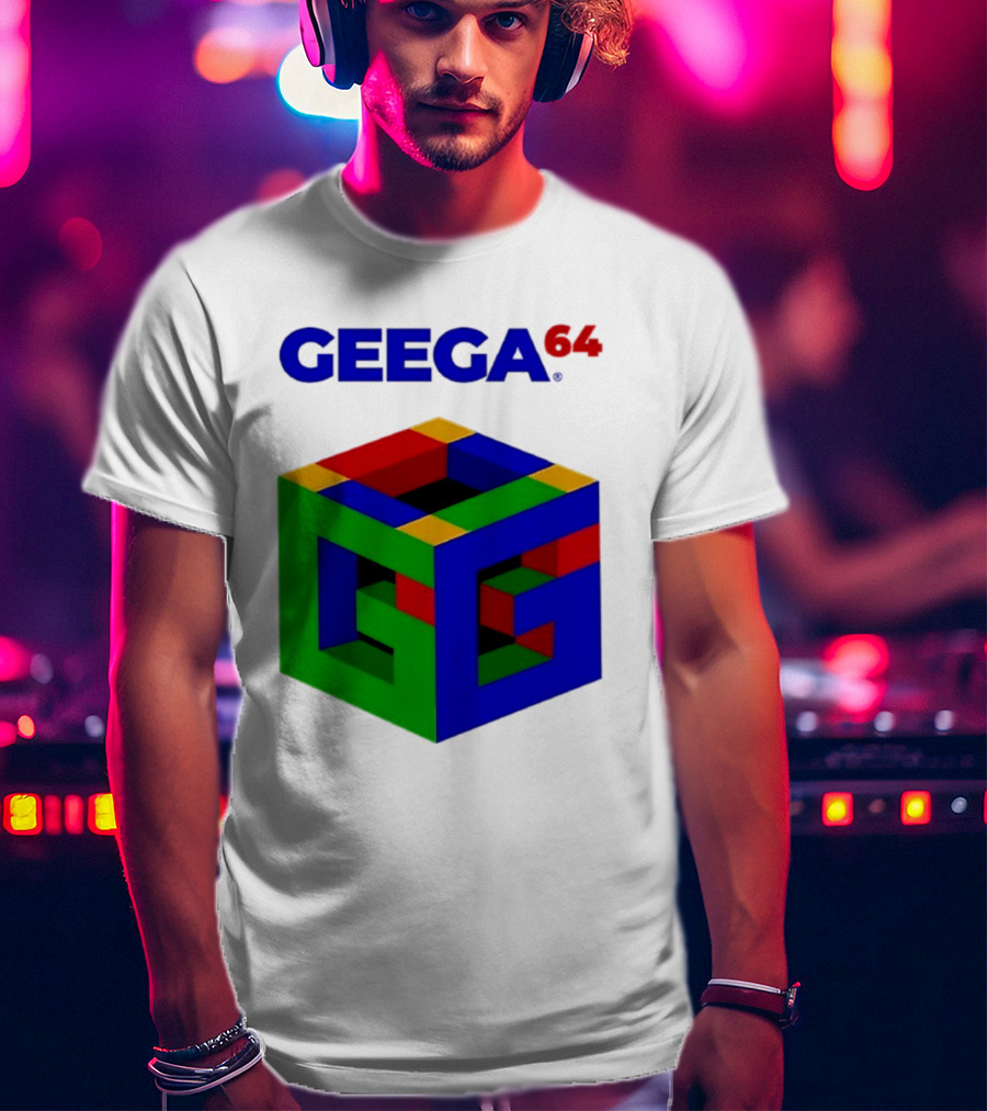 Geega 64 Cube Illusion Design T-Shirt