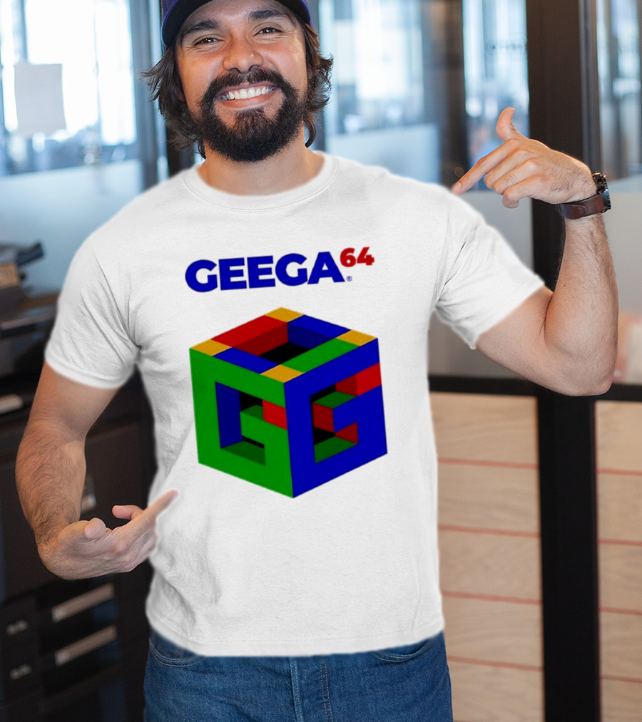 Geega 64 Cube Illusion Design T-Shirt