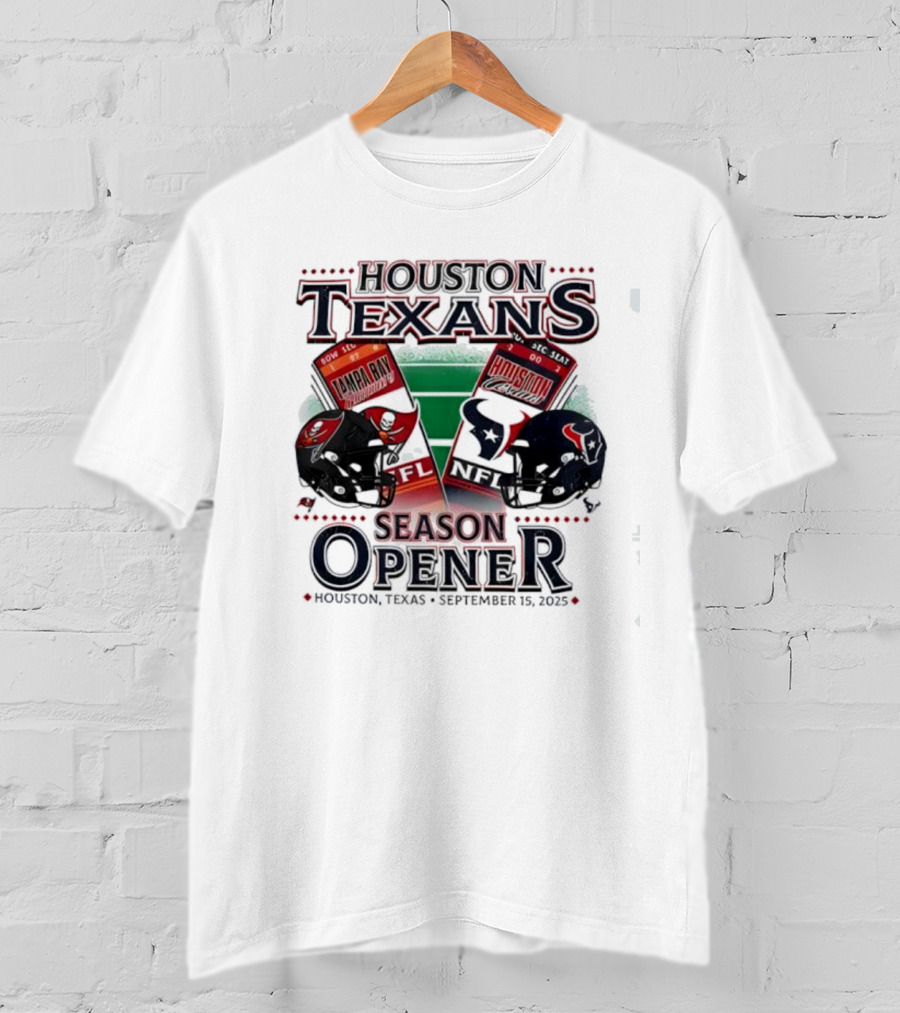 Houston Texans Vs Tampa Bay Buccaneers Season Opener September 15 2023 Houston Texas T-Shirt