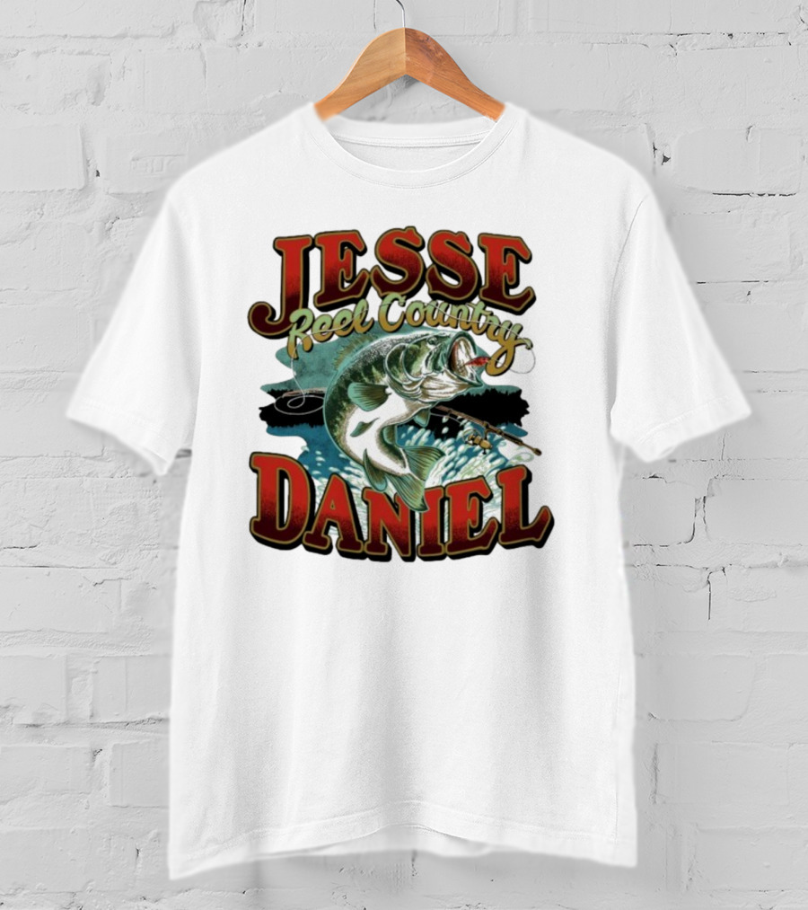 Jesse Daniel Reel Country Fishing Bass And Rod Adventure T-Shirt