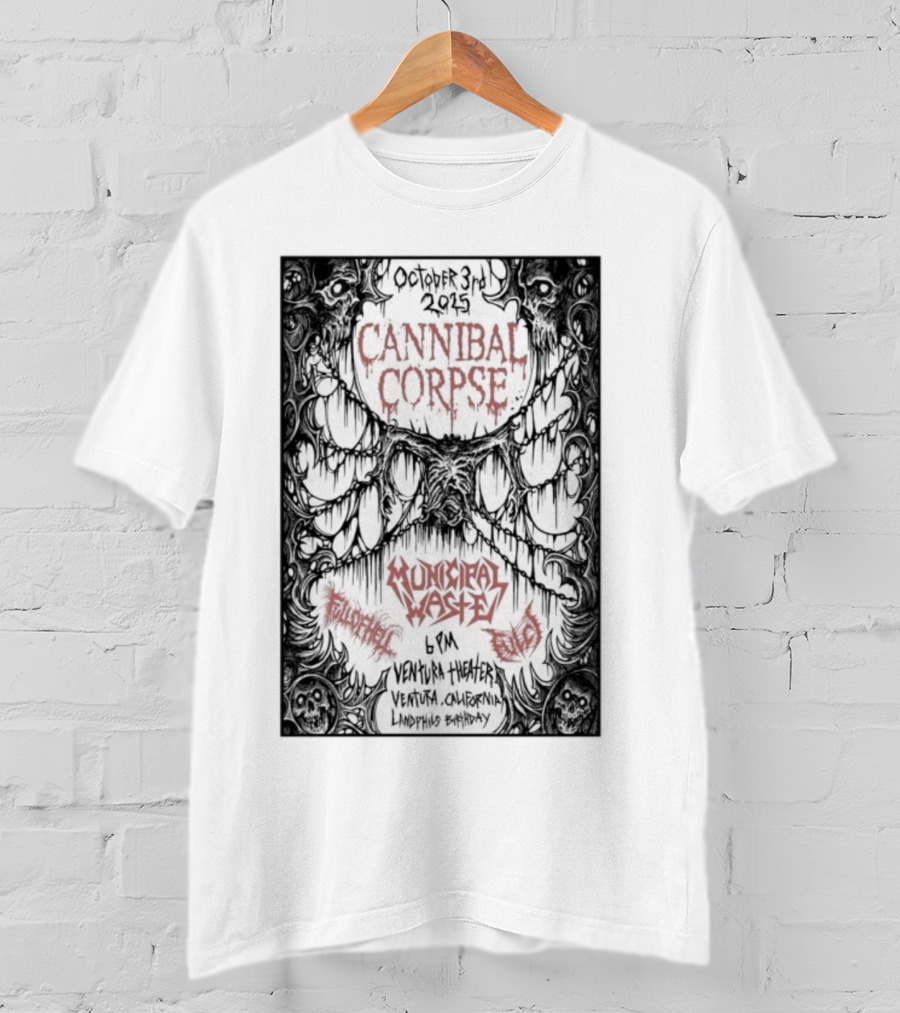 Municipal Waste Live Ventura California October 3 2025 T-Shirt