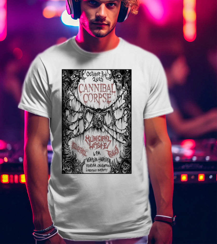 Municipal Waste Live Ventura California October 3 2025 T-Shirt