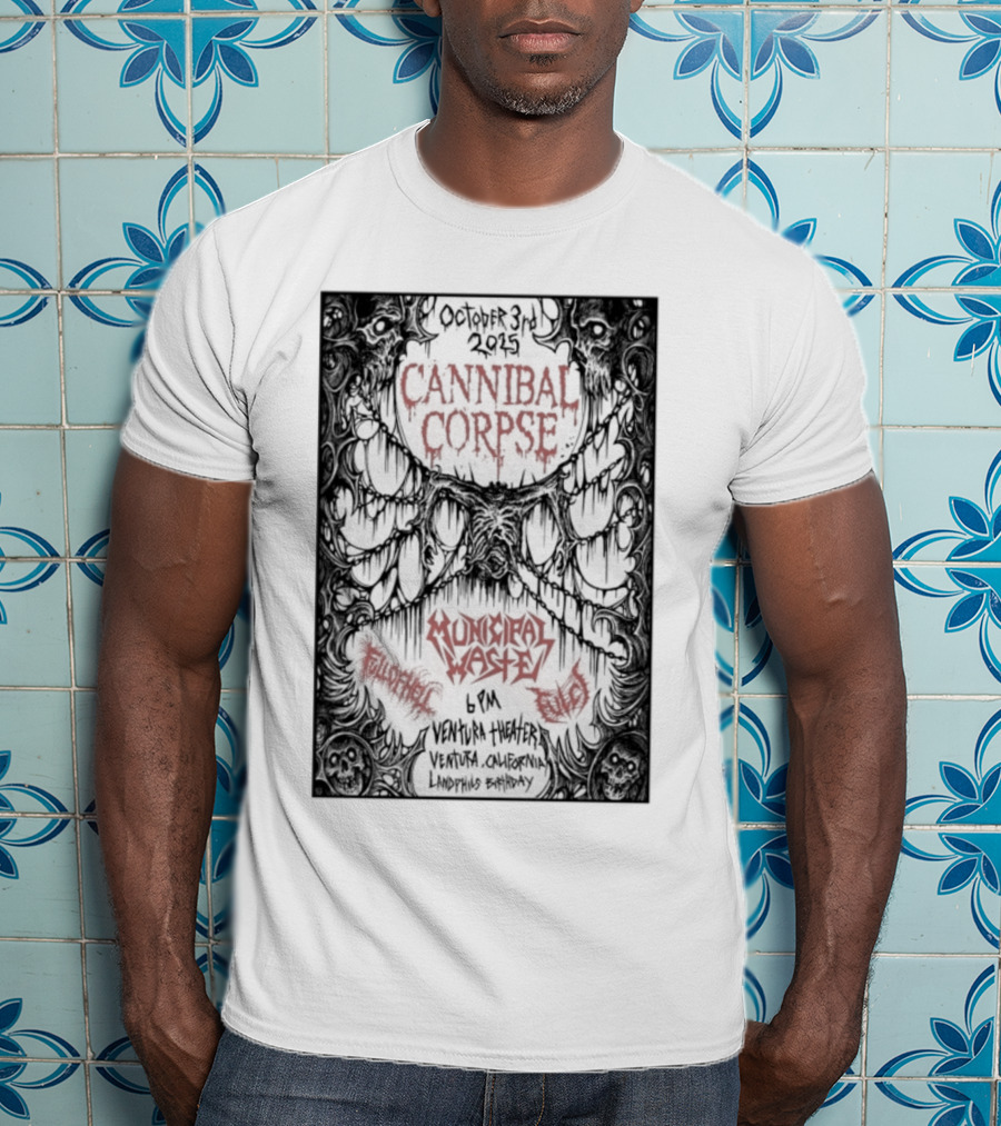 Municipal Waste Live Ventura California October 3 2025 T-Shirt