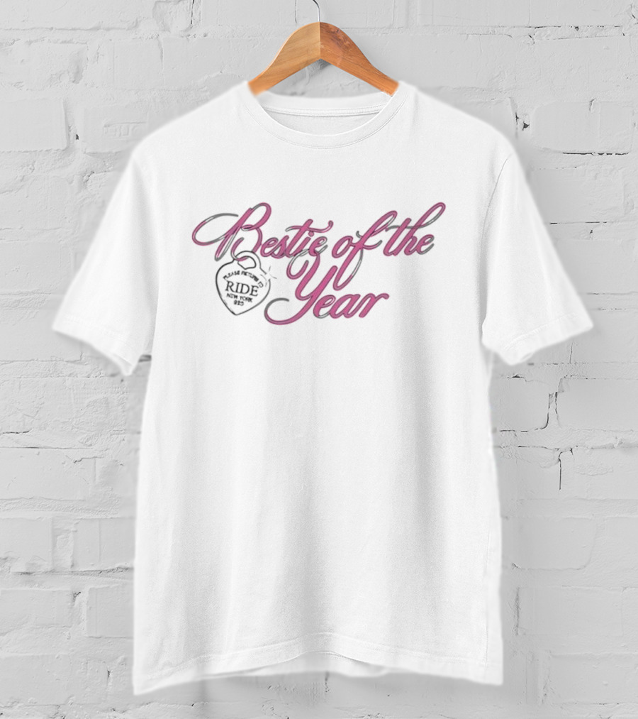 Ride Bestie Of The Year 2025 Heart Charm T-Shirt