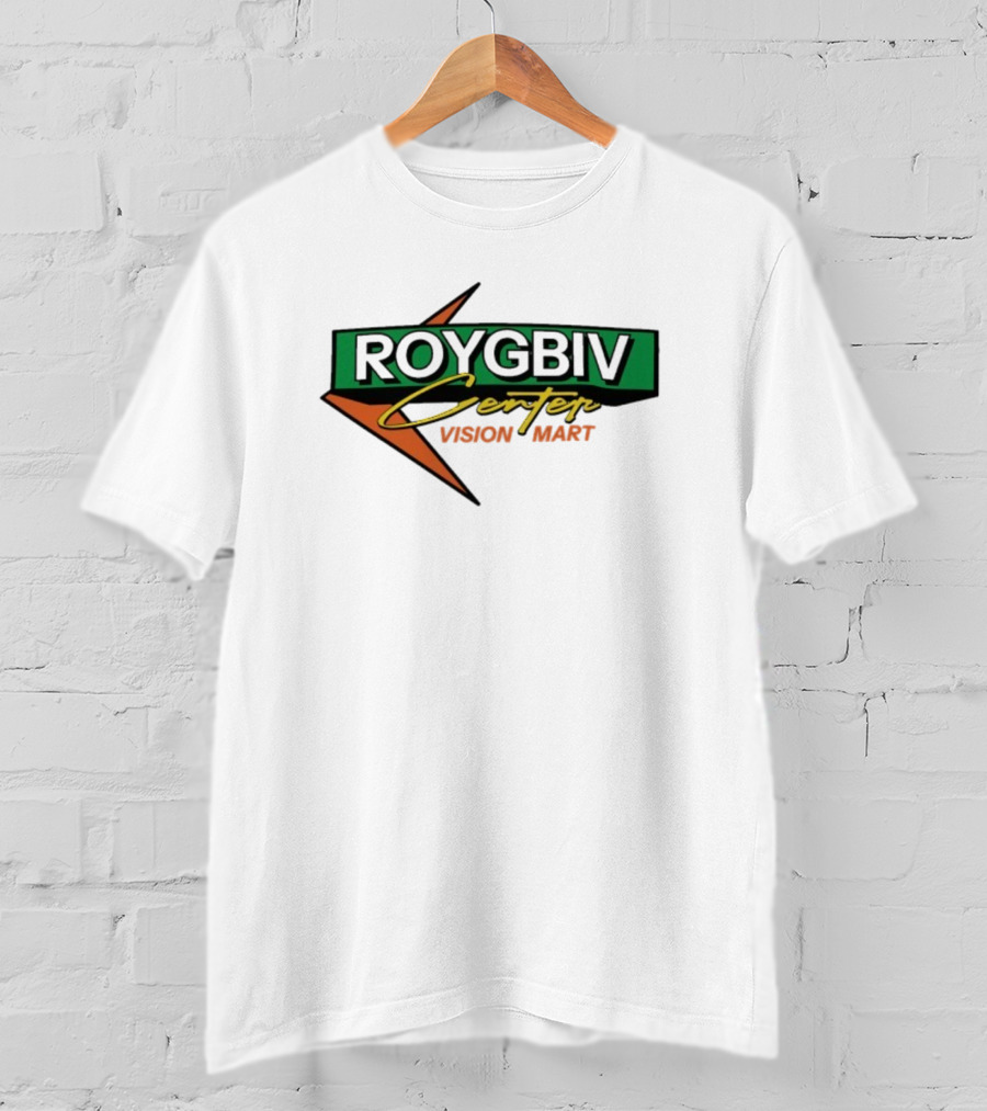 ROYGBIV Center Vision Mart Star Logo Retro Style T-Shirt
