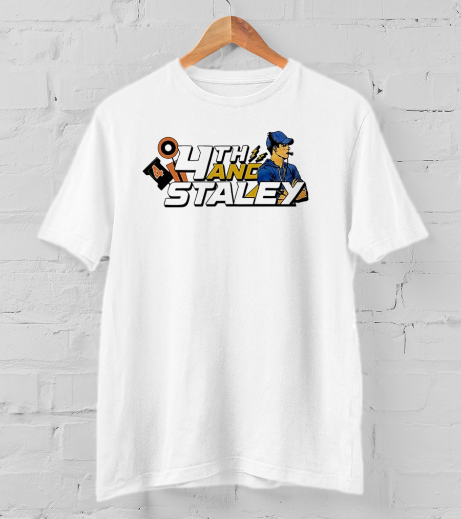 4th And Staley Brandon Staley Coach Illustration T-Shirt