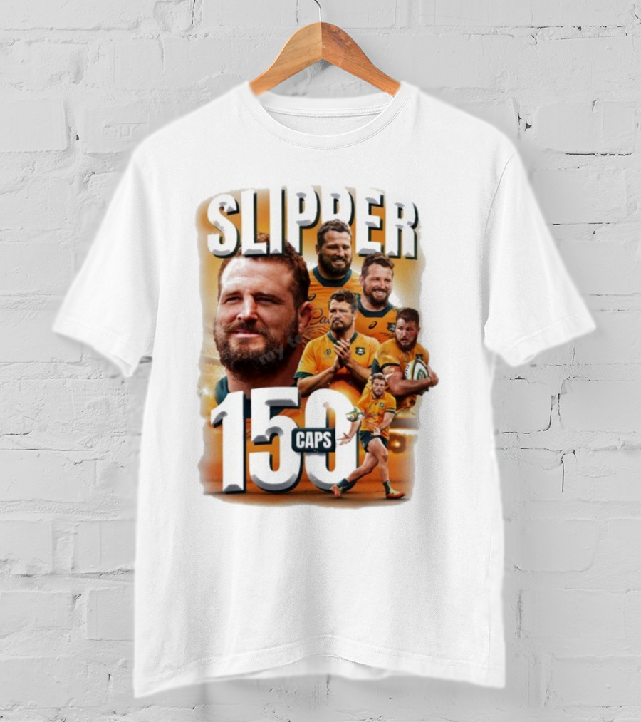 Wallaby Slipper 150 Caps Rugby Milestone Celebration T-Shirt