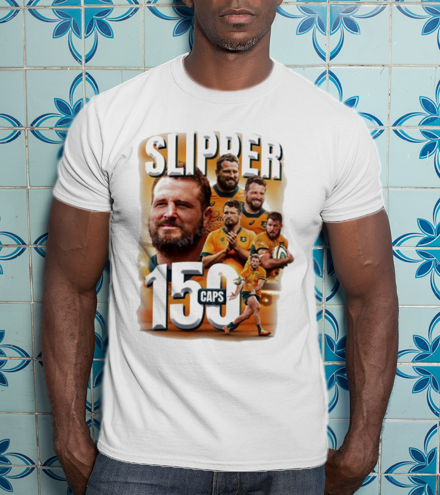Wallaby Slipper 150 Caps Rugby Milestone Celebration T-Shirt