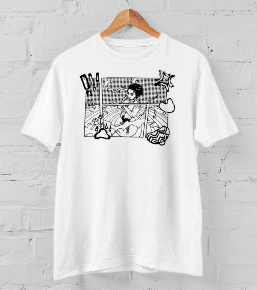 Danny Motta Danime Retro Anime Manga Style Japan-Inspired Collage T-Shirt