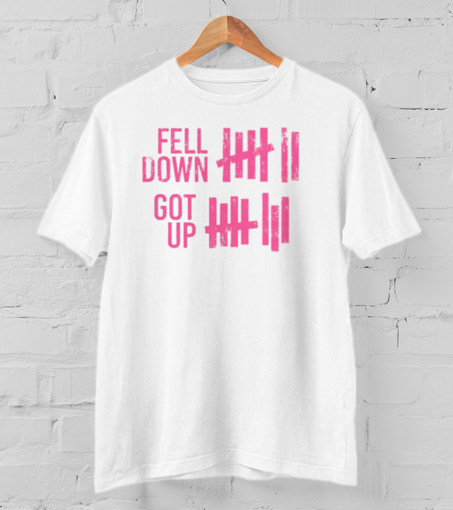 Fell Down Got Up Tallies Resilience Counts Perseverance Journey T-Shirt