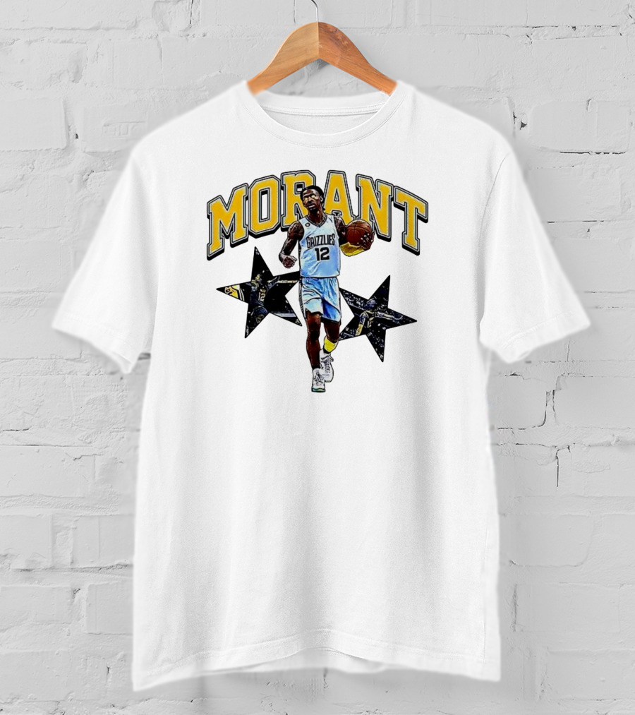 Morant Grizzlies Number 12 NBA Basketball Star T-Shirt