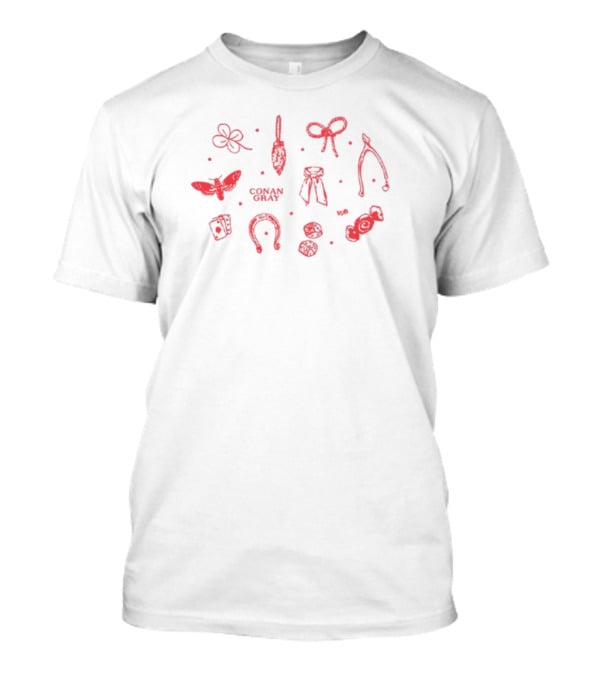 Limted Conangray Knick Knack Clover Key Bow Butterfly Horseshoe Icons T-Shirt