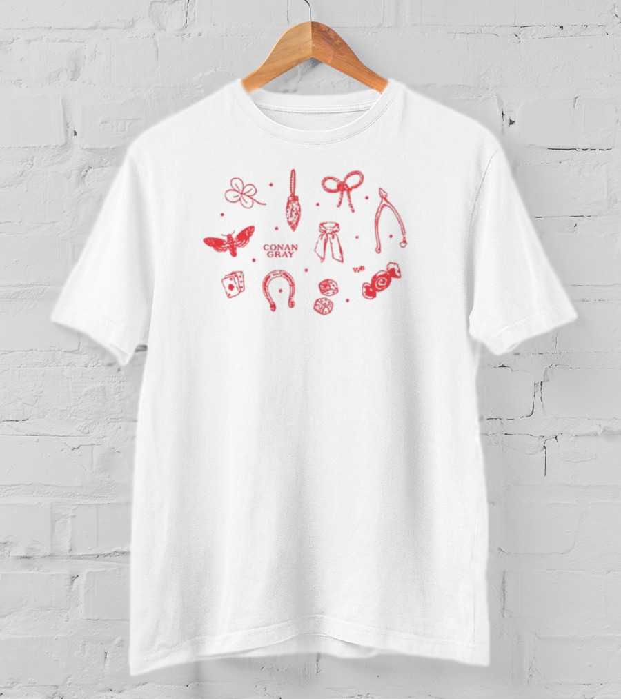 Limted Conangray Knick Knack Clover Key Bow Butterfly Horseshoe Icons T-Shirt