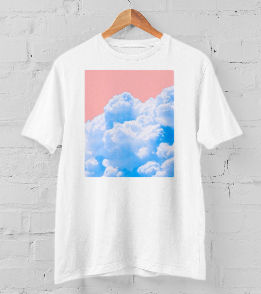 Permanent Permeation Cloudscape On Pink Sky T-Shirt