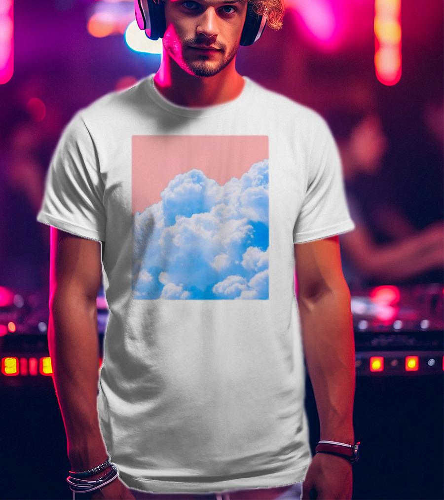 Permanent Permeation Cloudscape On Pink Sky T-Shirt