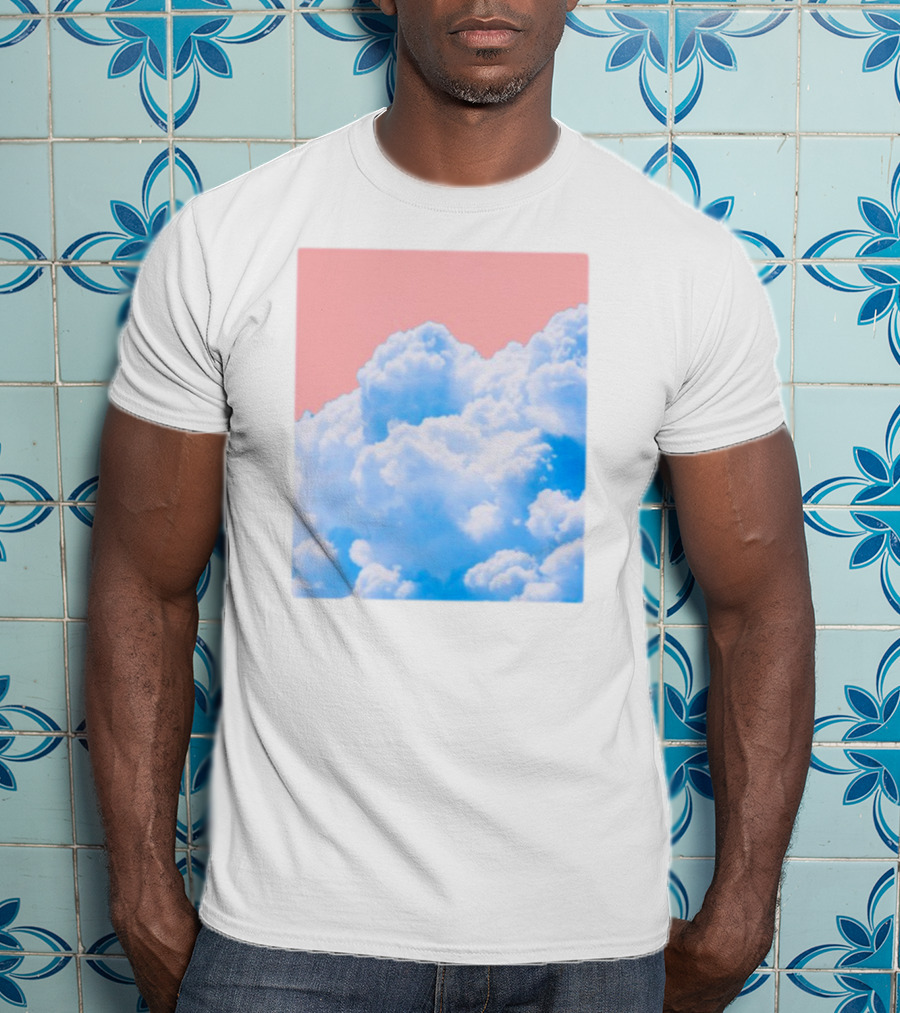 Permanent Permeation Cloudscape On Pink Sky T-Shirt