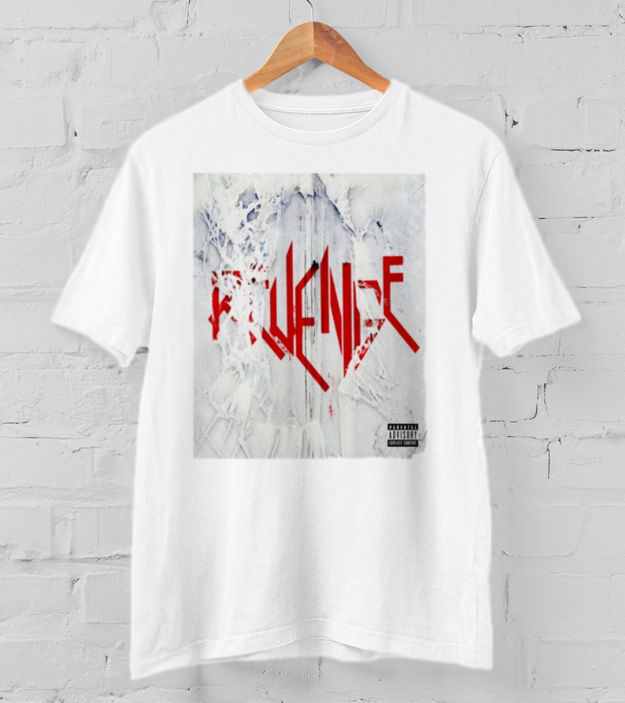 Revenge Sonny Explicit Content Distressed Ice Background T-Shirt