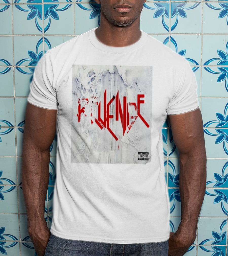 Revenge Sonny Explicit Content Distressed Ice Background T-Shirt
