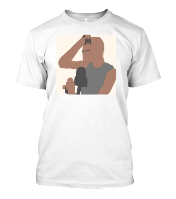Artems Stickers The Concept Iconic Bald Figure And Microphone T-Shirt
