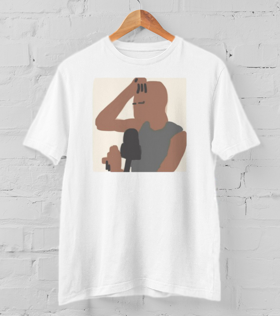 Artems Stickers The Concept Iconic Bald Figure And Microphone T-Shirt