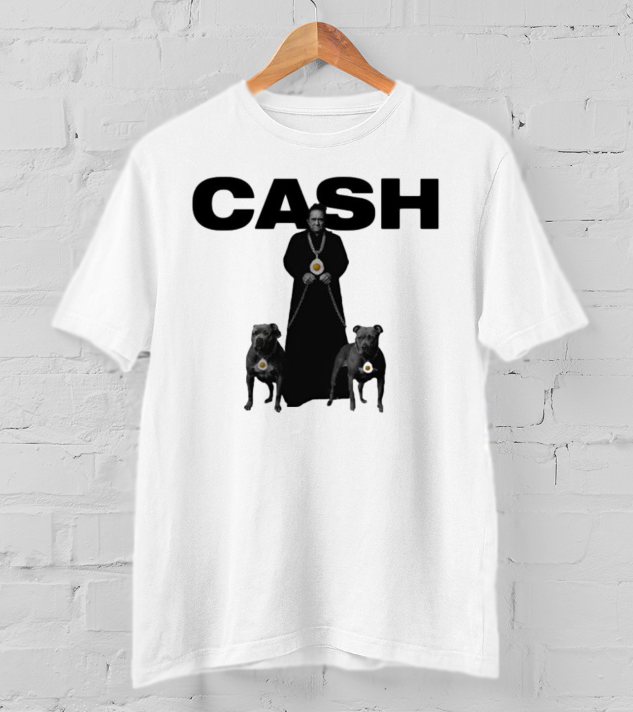 Johnny Cash Eggs And Chains With Pit Bulls T-Shirt