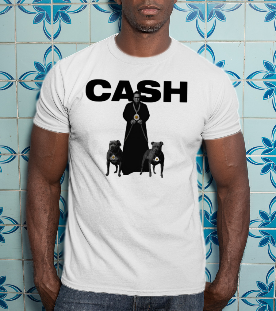 Johnny Cash Eggs And Chains With Pit Bulls T-Shirt