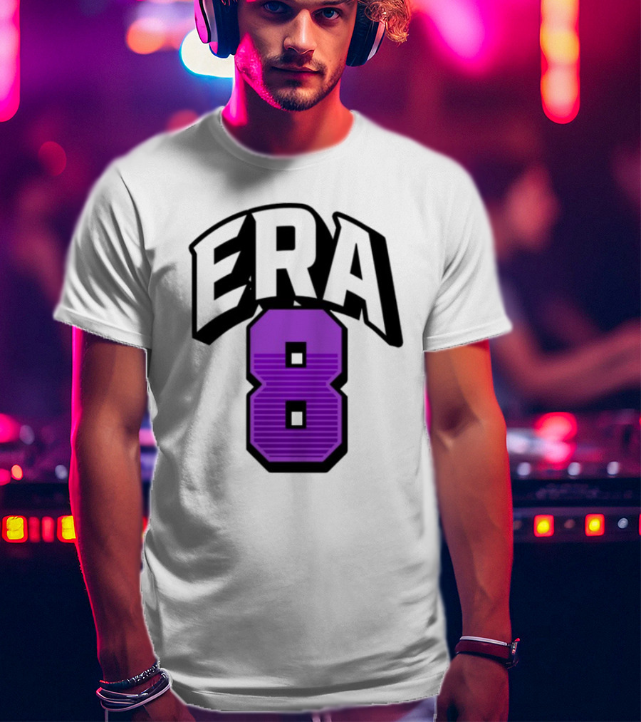 ERA8 Lamar Jackson Purple Number 8 Sports Style T-Shirt