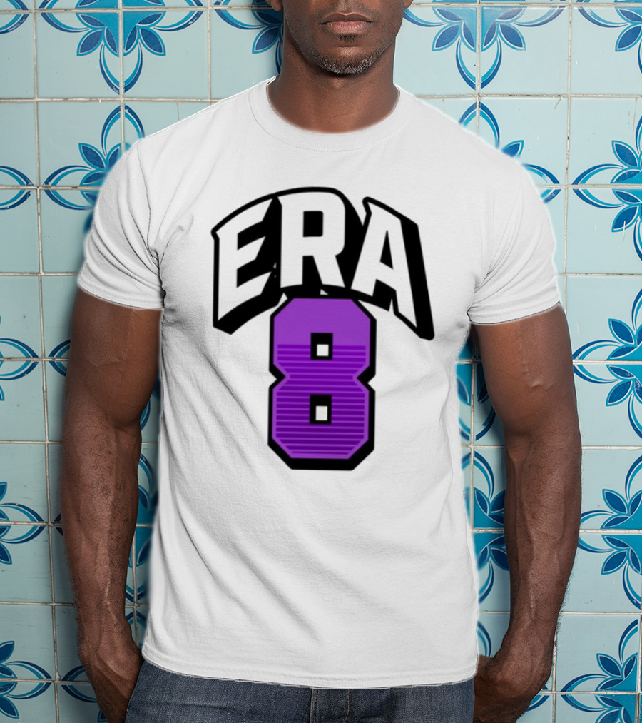 ERA8 Lamar Jackson Purple Number 8 Sports Style T-Shirt