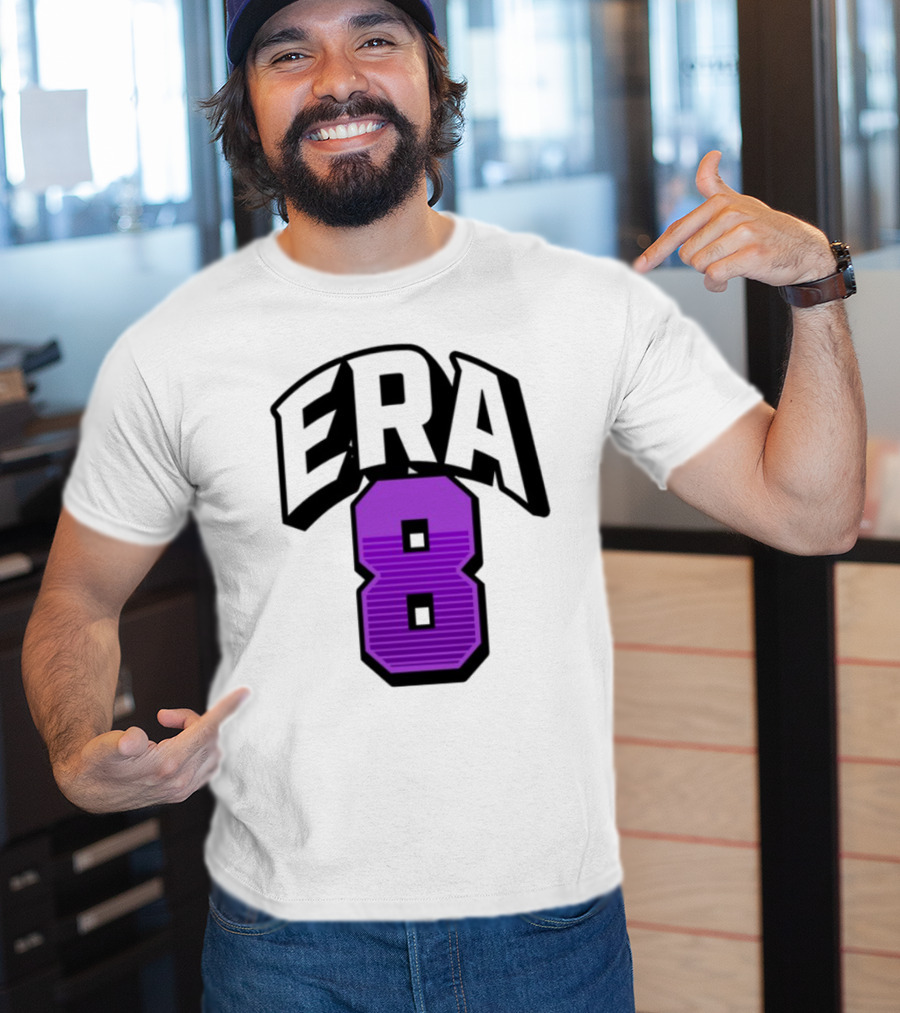 ERA8 Lamar Jackson Purple Number 8 Sports Style T-Shirt