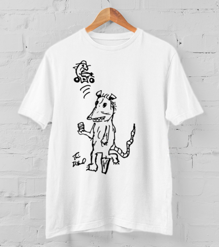 Possum Peg Leg Pirate Drawing T-Shirt