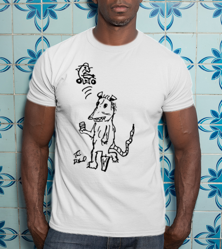 Possum Peg Leg Pirate Drawing T-Shirt
