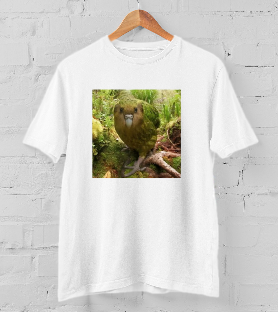 Shearling Kakapo Bird In Forest Habitat T-Shirt