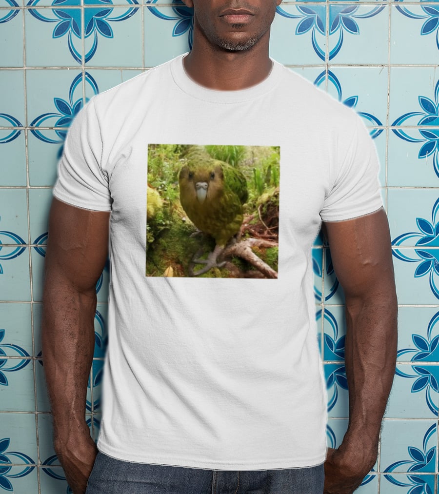 Shearling Kakapo Bird In Forest Habitat T-Shirt