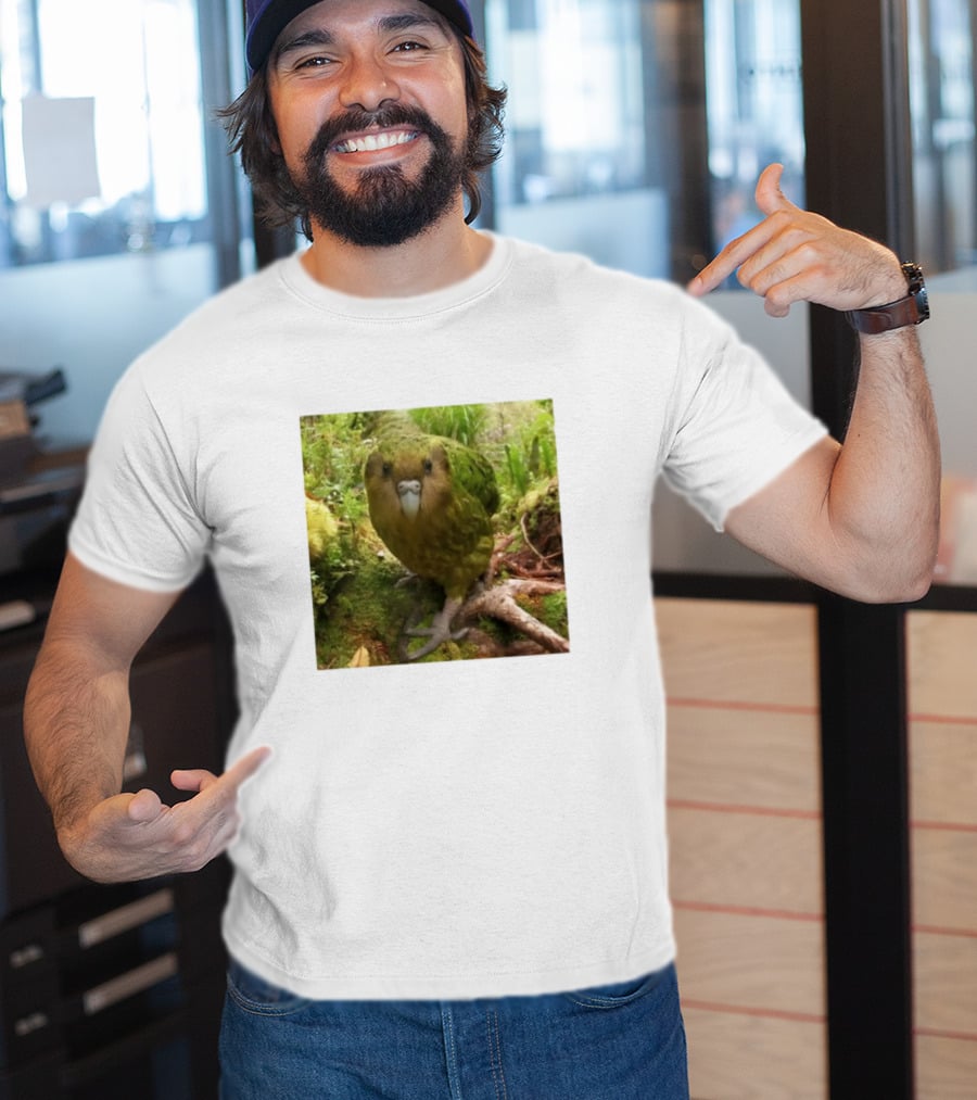 Shearling Kakapo Bird In Forest Habitat T-Shirt